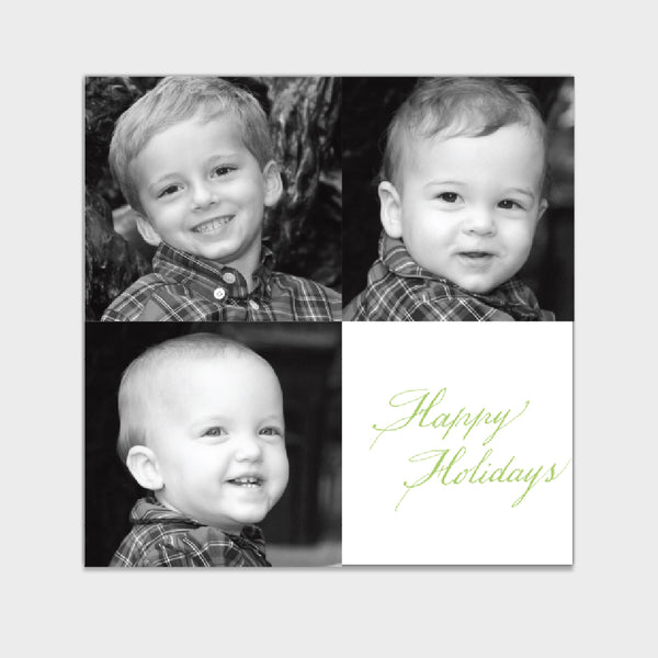 Triple Happy Holiday Card