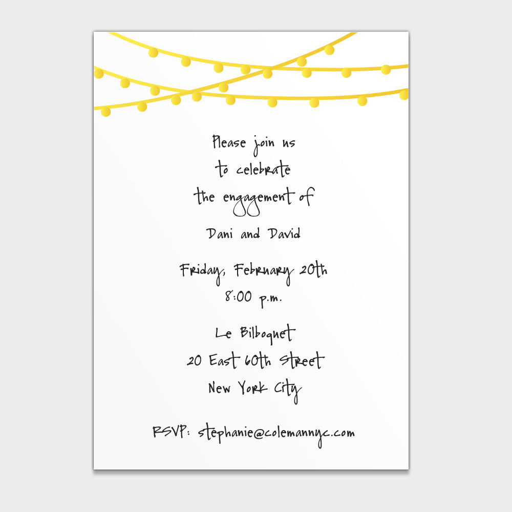 Engagement Lights Invitation