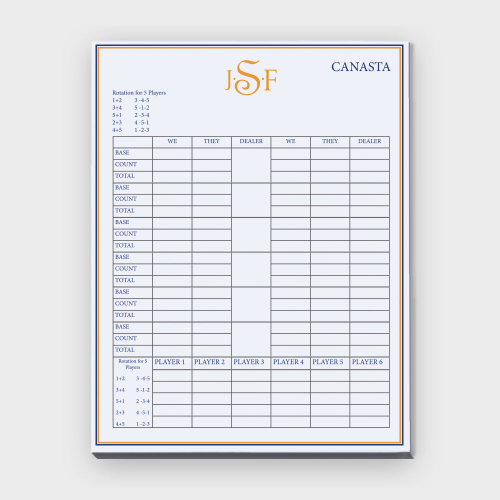 Orange Monogram Canasta Pad