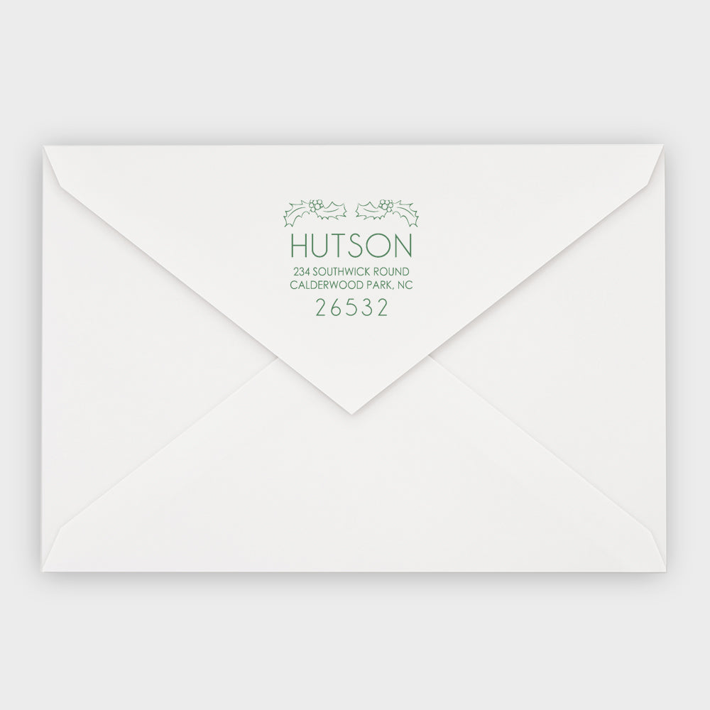 Hutson Holly Square Holiday Stamp