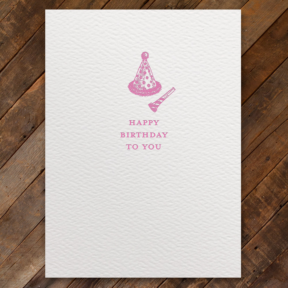 Pink Birthday Folded Note Cards