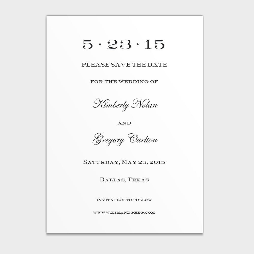Kim & Greg Save the Date