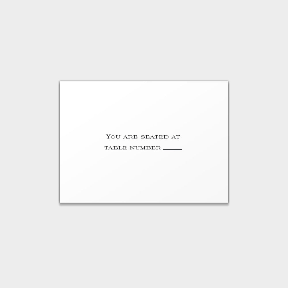 Classic Block Escort Cards