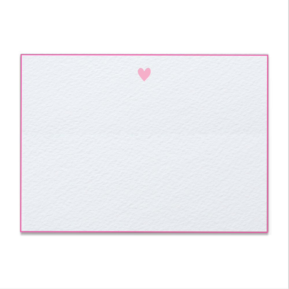 Light Pink Heart Note Cards