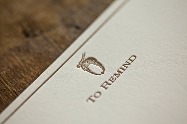 Acorn “To Remind” Note Cards