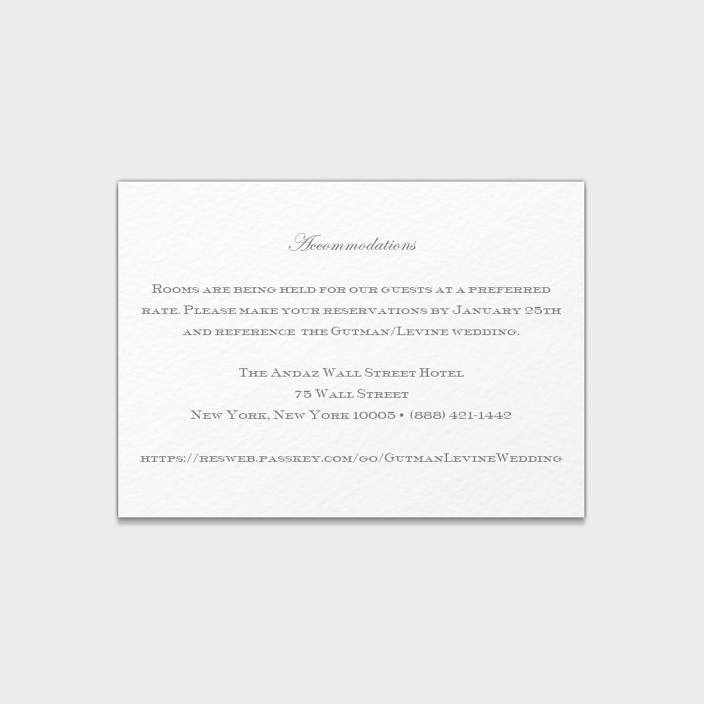 Alex & Evan Accommodations Card