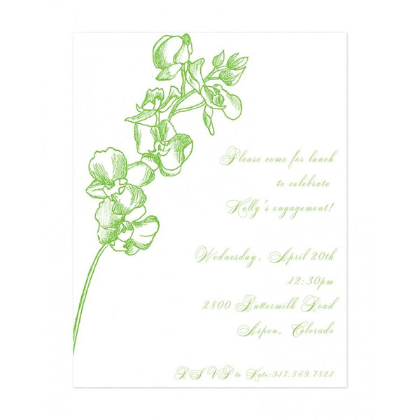 Bridal Shower Orchid Invitation
