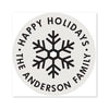Snowflake Round Holiday Stamp
