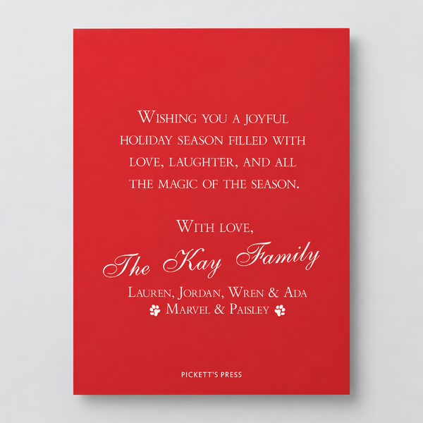 With Love Holiday Card — 5" x 7" Flat Print