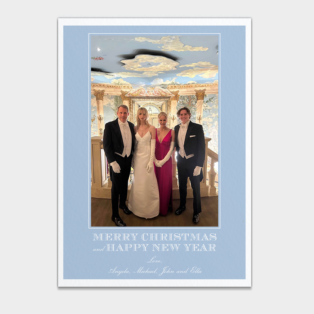 Classic Periwinkle Holiday Card