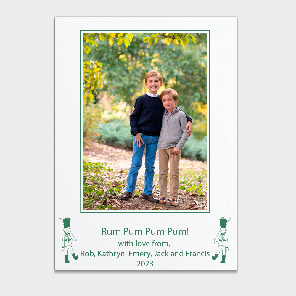 Green Soldiers Christmas Card