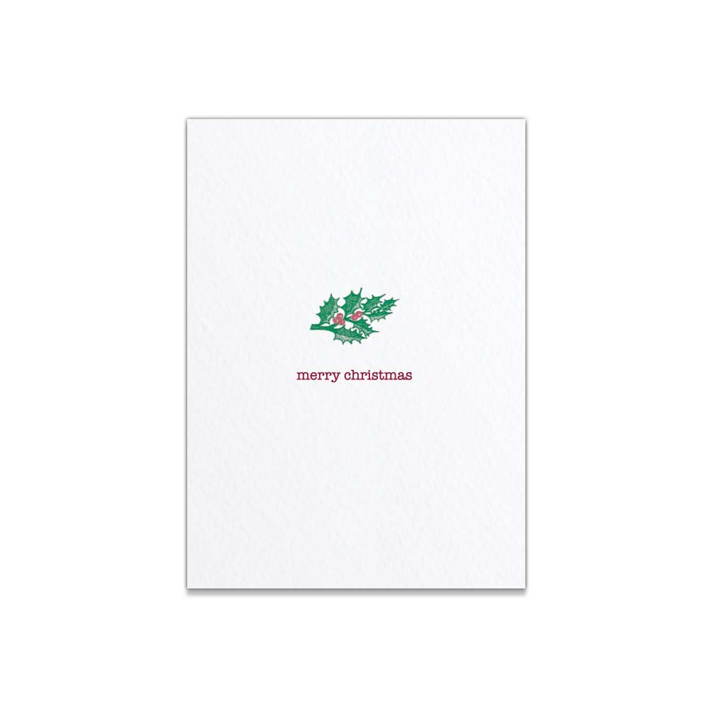 Holly Merry Christmas Note Cards