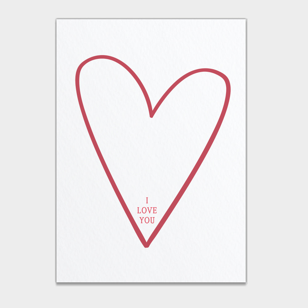 'I Love You' Valentine's Day Note Card