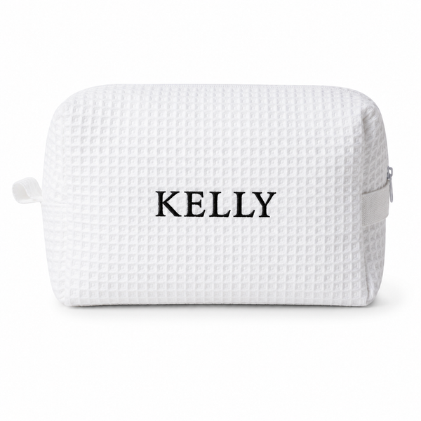 Custom Embroidered Waffle Cosmetic Case