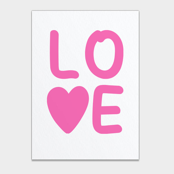 LOVE Valentine's Day Note Card