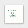 Lucky You! White Cocktail Napkins