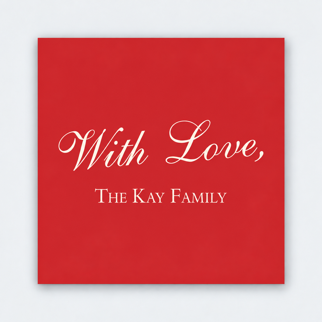 With Love Red Gift Stickers