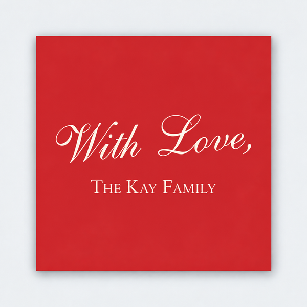 With Love Red Gift Stickers