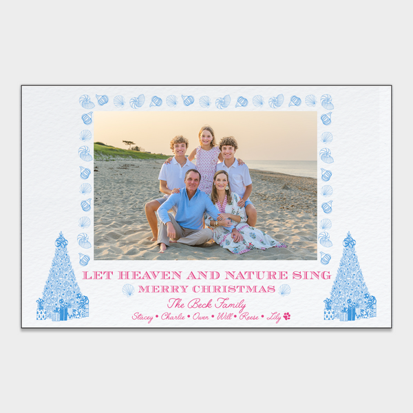 Seashells & Pine Holiday Card