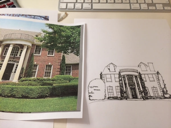 Custom Home or Building Illustration