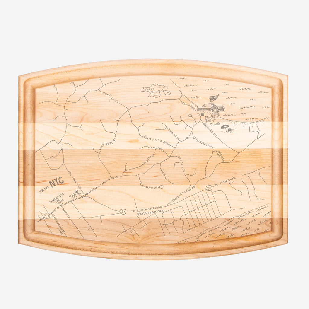Amagansett Map Cutting Board