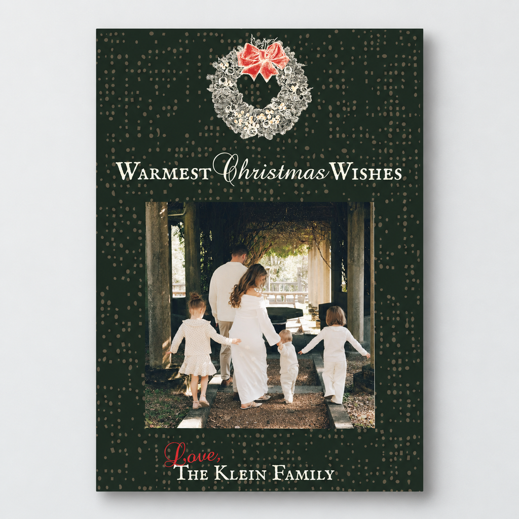 Christmas Wishes Holiday Card — 5.5" x 8.5" Flat Print
