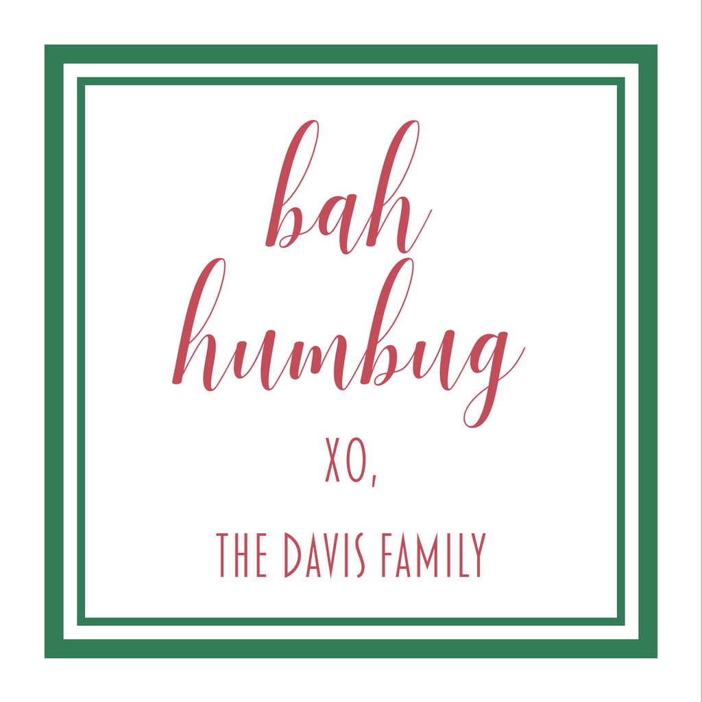 Bah Humbug Gift Stickers