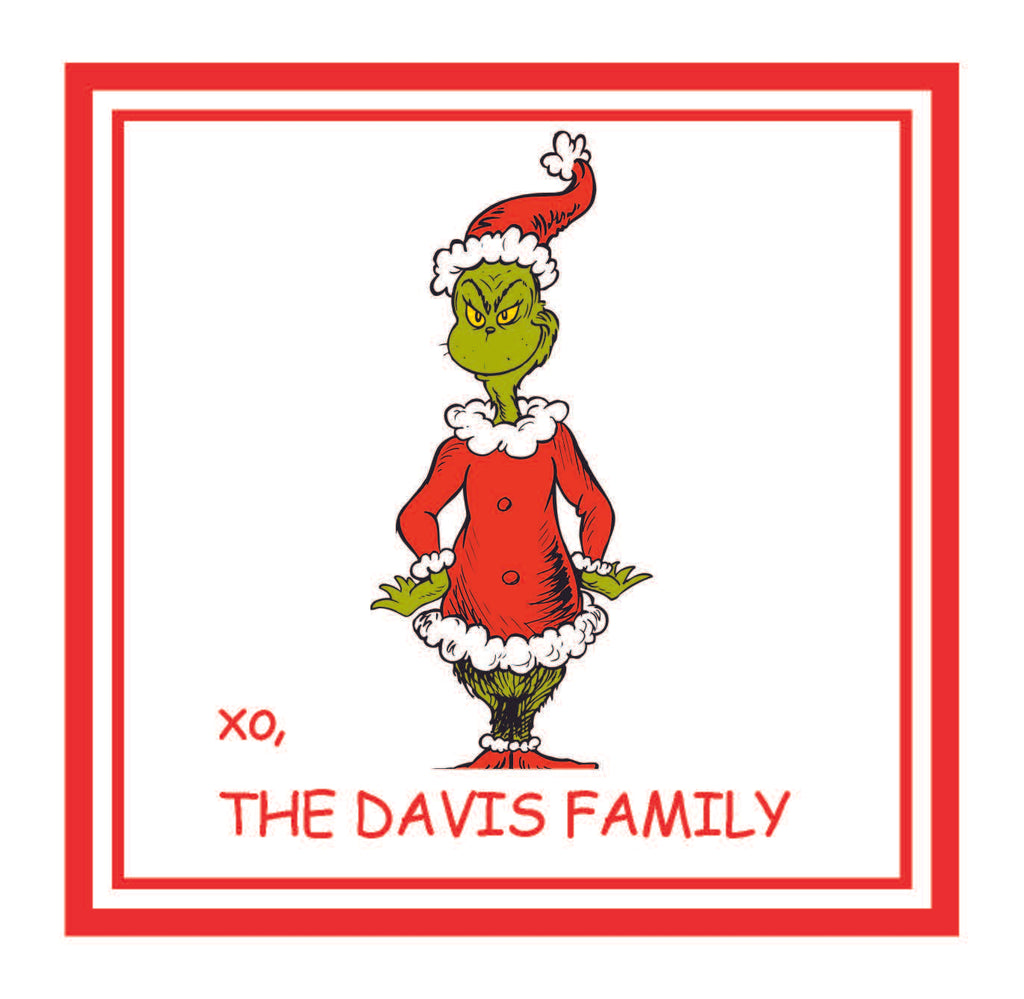 Grinch Gift Stickers