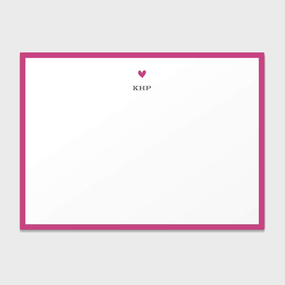 Heart Monogram Stationery