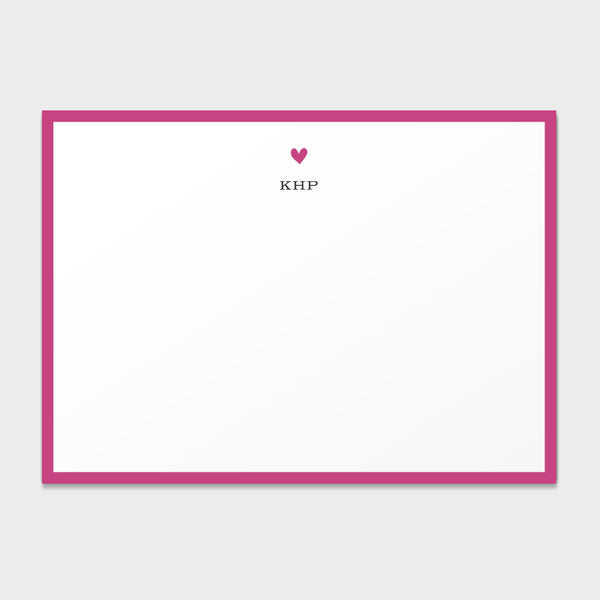 Heart Monogram Stationery