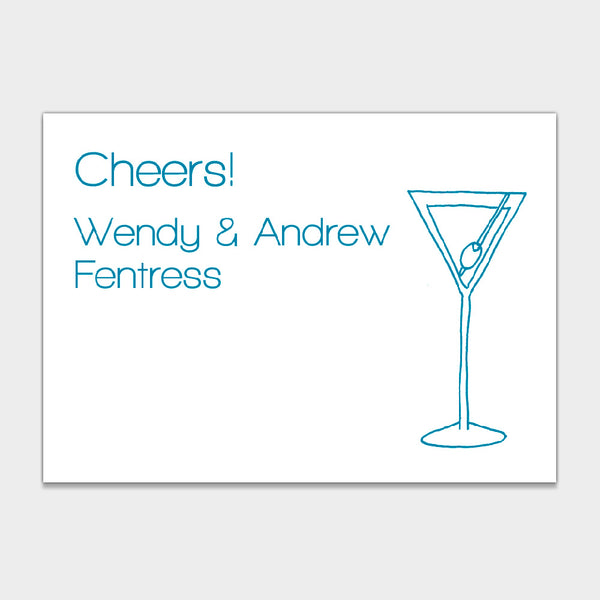 Martini Glass Enclosure Cards