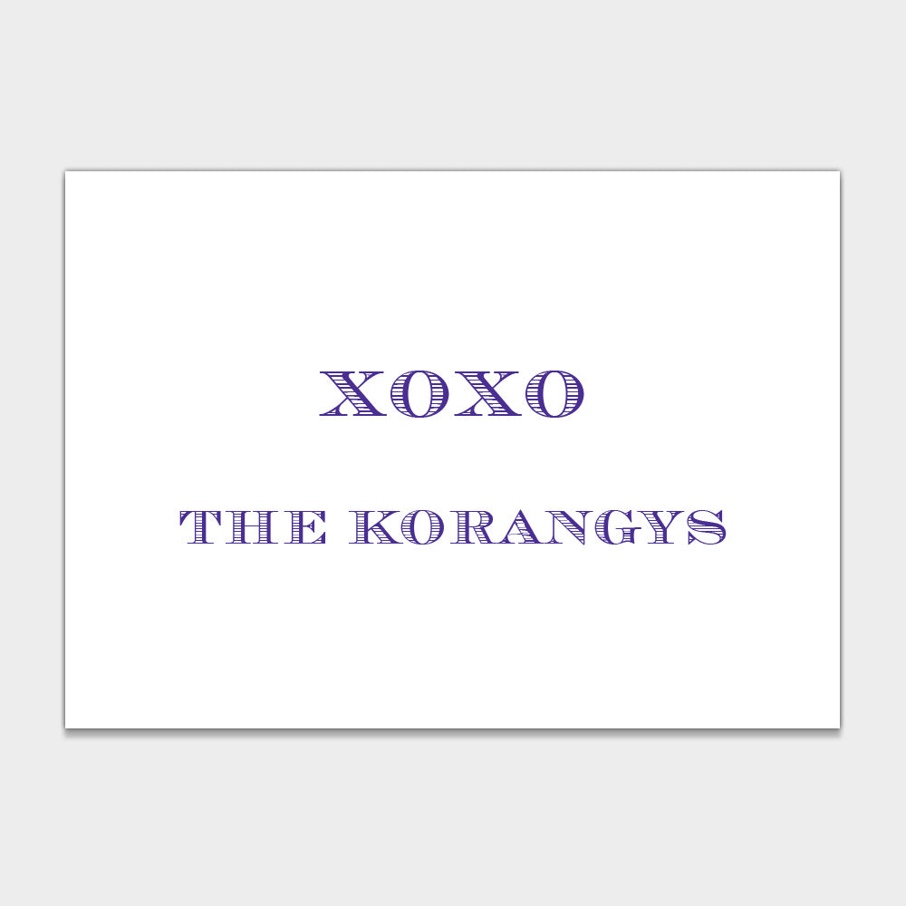 XOXO Enclosure Cards