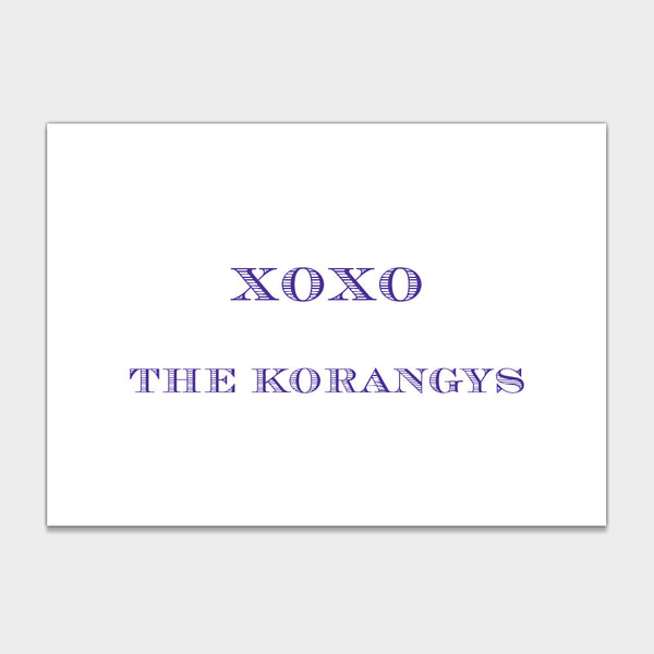 XOXO Enclosure Cards