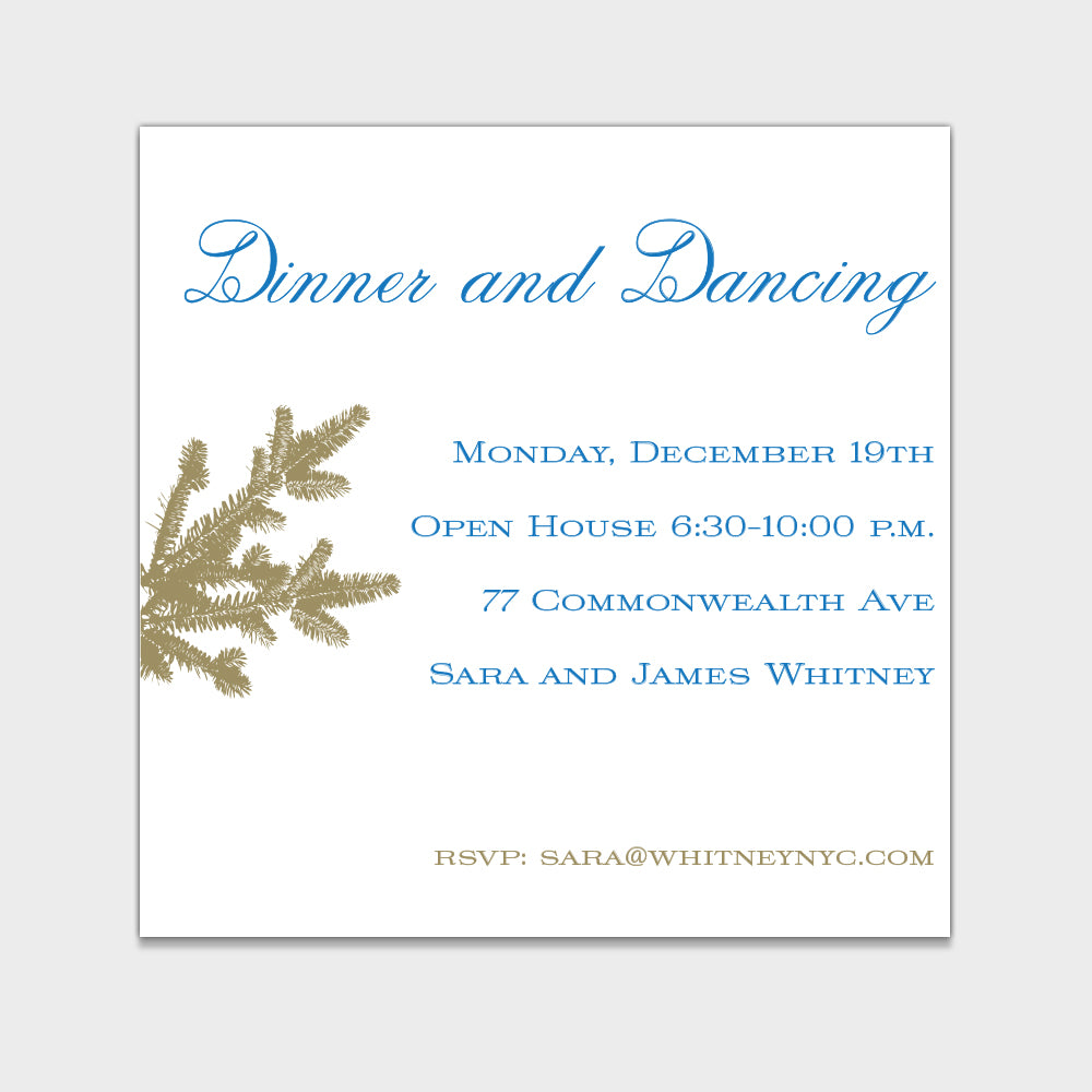 Blue Boughs Invitation