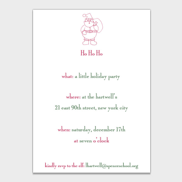 Ho Ho Ho Invitation