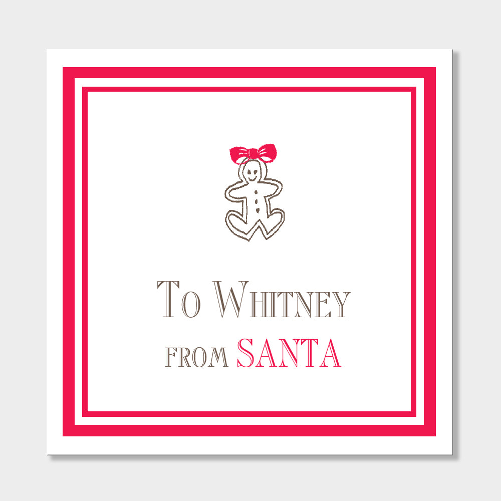 To Whitney Gift Stickers