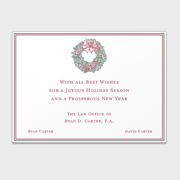 Wreath Corporate Holiday Card
