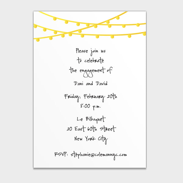 Engagement Lights Invitation