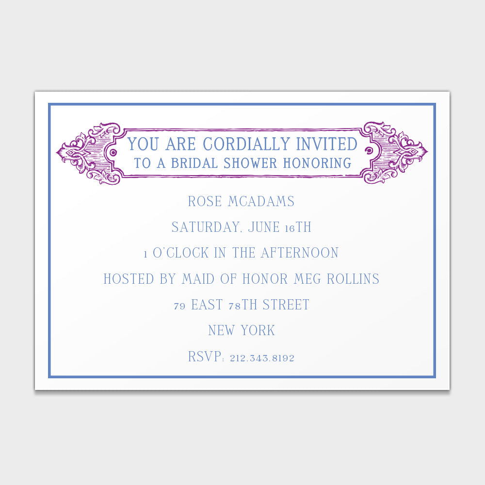 Bridal Shower Antique Invitation