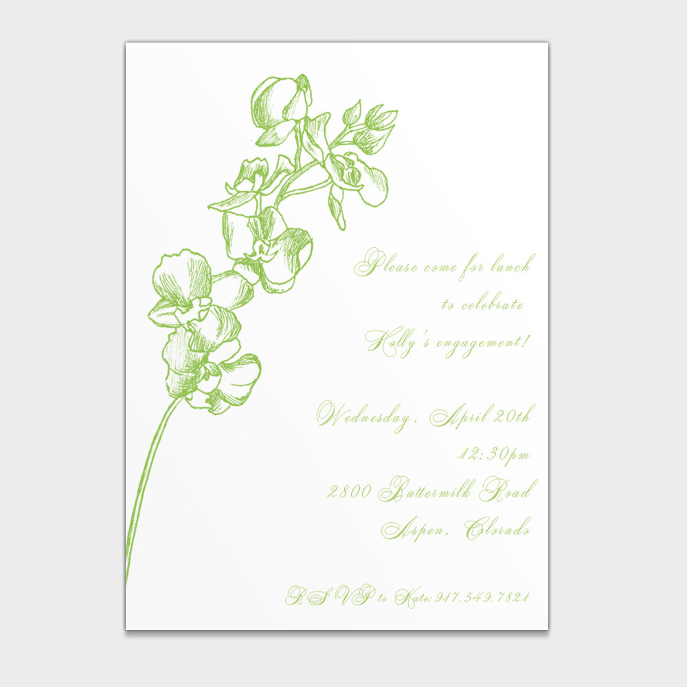 Bridal Shower Orchid Invitation