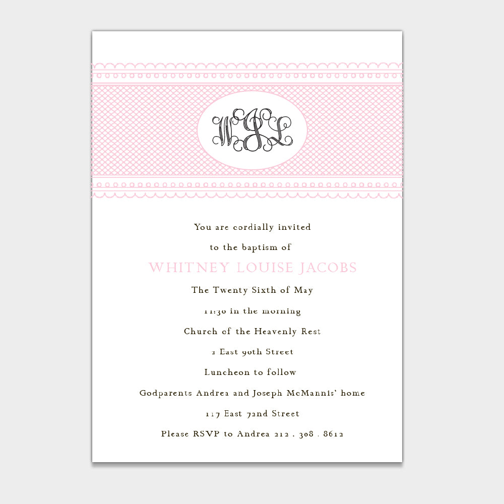 Baptism Rose Monogram