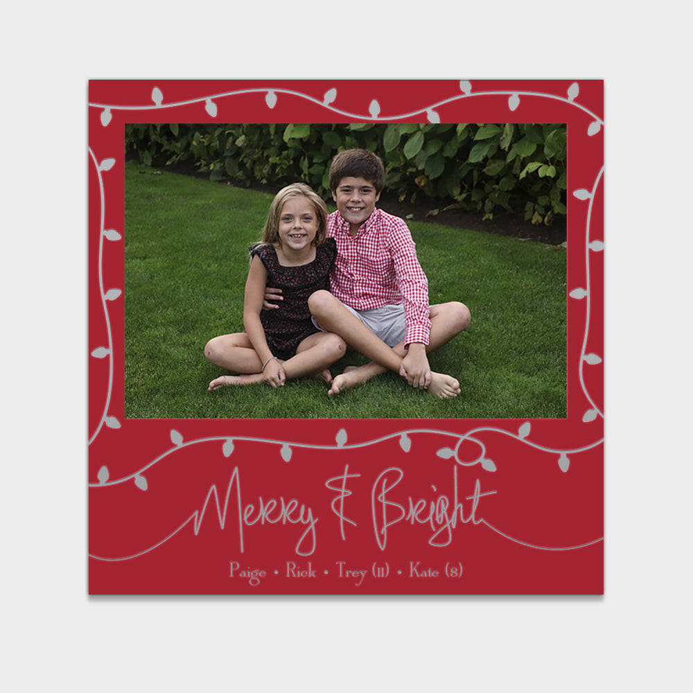 Silver Lights Holiday Card