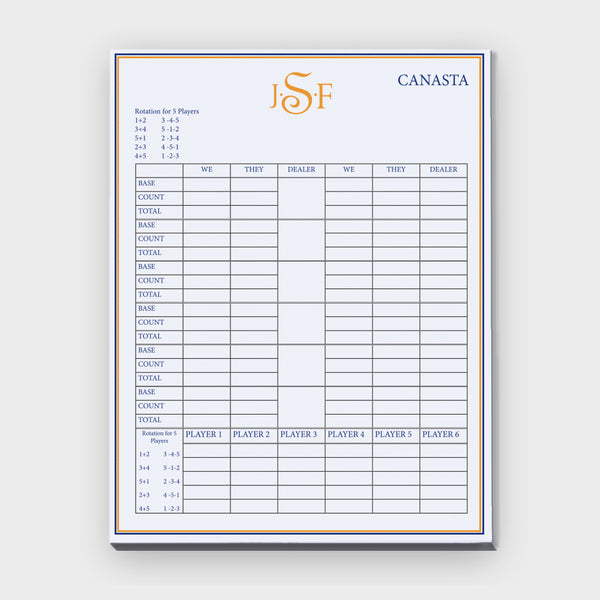 Orange Monogram Canasta Pad