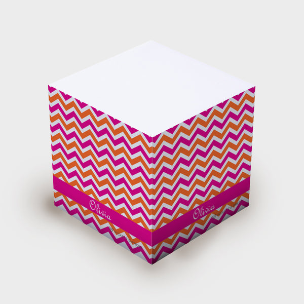 Pink Orange Chevron Sticky Notes