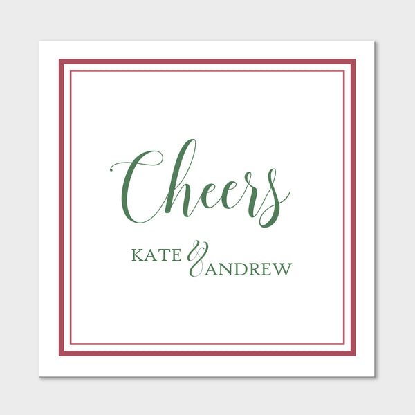 Green Cheers Gift Stickers