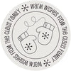 Warm Wishes Round Holiday Stamp