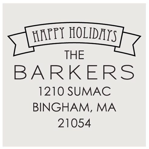 Barker Square Holiday Stamp