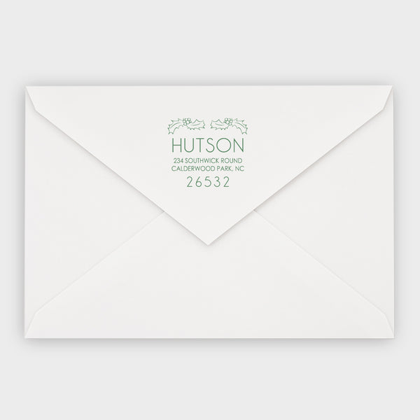 Hutson Holly Square Holiday Stamp