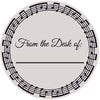 Music Notes Round Stamp