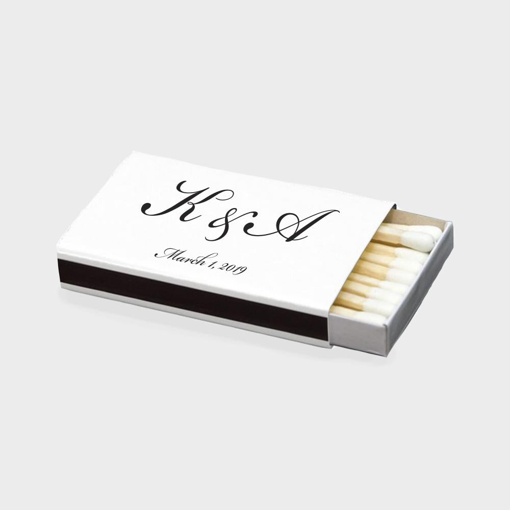 Monogram Wedding Matchbox